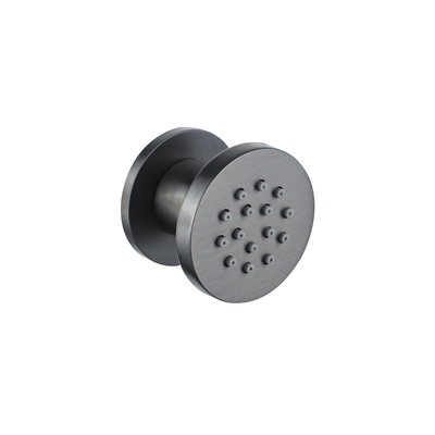 Fortifura Calvi zijdouche - 5cm - rond - 4 stuks - Geborsteld Gunmetal PVD