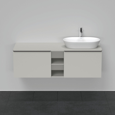 Duravit D-Neo wastafelonderkast 140x45.9x55cm 2 lades Betongrijs Mat