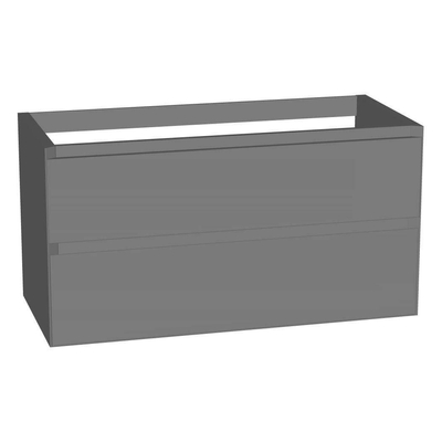 INK wastafelonderkast 100x52x45cm 2 lades greeploos gelakt
