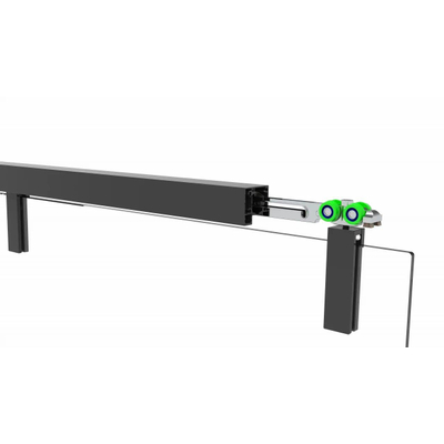 Van Rijn Products ST06 Softclose schuifdeur met 8mm helderglas 118x200cm inclusief greep zwart