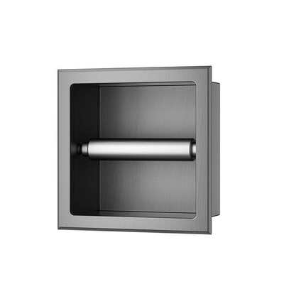 Xellanz Rocko toiletrolhouder zonder klep inbouw gunmetal