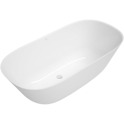 Villeroy & Boch Theano vrijstaand duobad - 155x75cm - kunststof quaryl - ovaal - Alpin Wit