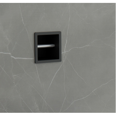 Fortifura Calvi Toiletrolhouder - inbouw - 17.3x17.3x15.3cm - Mat zwart TWEEDEKANS