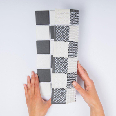 The Mosaic Factory London mozaïektegel - 30.9x30.9cm - wand en vloertegel - Vierkant - Porselein Chessboard Mat