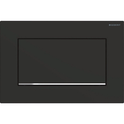 Geberit Sigma10 bedieningsplaat - 2-toets spoeling - rechthoekige knoppen - matzwart/gl.chr/matzw
