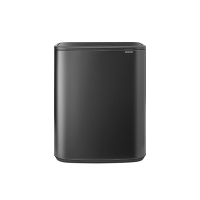 Brabantia Bo Touch Bin Afvalemmer - 2x30 liter - 2 kunststof binnenemmers - confident grey