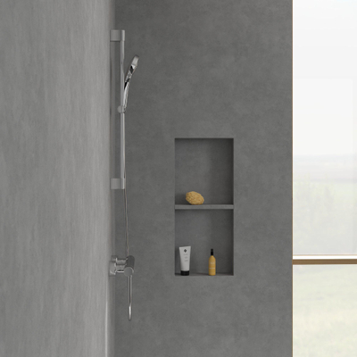 Villeroy & Boch Verve Showers Glijstangset met drie functies voor wandmontage - chroom