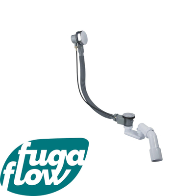 FugaFlow Efficiente Sobrado badafvoercombinatie met draaibediening chroom -