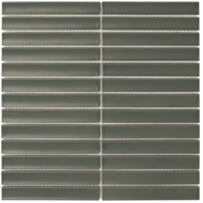 The Mosaic Factory Sevilla mozaïektegel - 29.6x29.9cm - wandtegel - Rechthoek - Porselein Army green Mat