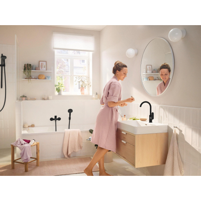 Hansgrohe Rebris s eengreeps opbouw badmengkraan mat zwart