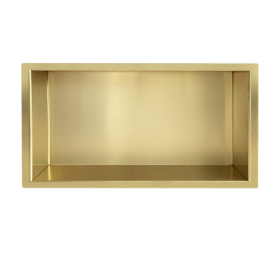 Saniclass Hide luxe inbouwnis 30x60x7cm RVS met flens geborsteld goud