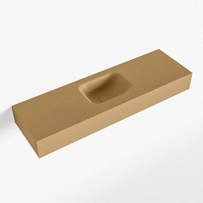 Mondiaz LEX Fontein - 100x30x12cm - wasbak midden - zonder kraangaten - solid surface - Oro