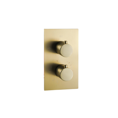 Fortifura Calvi Thermostatische Inbouwkraan - met inbouwdeel - Geborsteld Messing PVD (Goud)