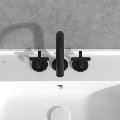 Villeroy & Boch Loop & Friends Driegats wastafelkraan - mat zwart