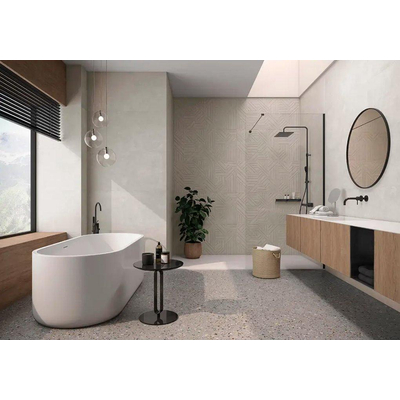 Prissmacer Cerámica Gobi wand- en vloertegel - 60x60cm - 10mm - Vierkant - gerectificeerd - Terrazzo - Grijs mat