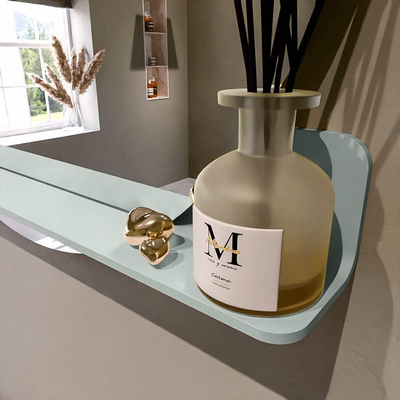 Mondiaz SPOT Badkamerspiegel - rond 100cm - spiegelplanchet - kleur Greey