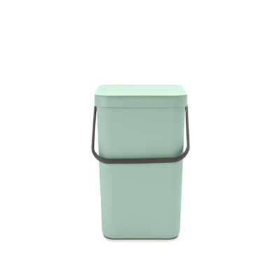 Brabantia Sort & Go Afvalemmer - 25 liter - hengsel - jade green