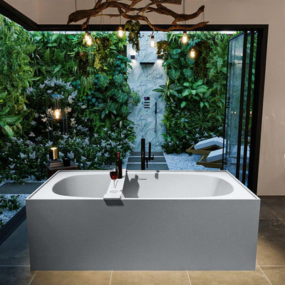 MONDIAZ FREEZE Vrijstaand bad - 180x85cm - kleur Plata / Plata