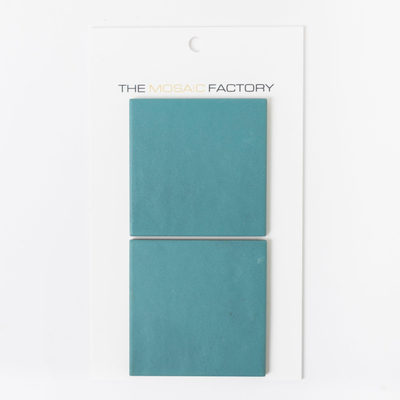 SAMPLE The Mosaic Factory Kasba mozaïektegel 9.7x9.7x0.65cm vloer- en wandtegel voor binnen en buiten vierkant porselein Mat Ocean Blue