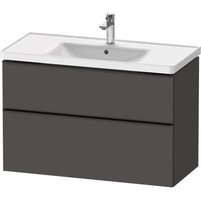 Duravit D-Neo wastafelonderkast 98.4x62.5x45.2cm 2 lades Grafiet Mat