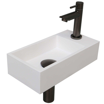 INK Versus Fonteinpack - Polystone - rechts fonteinkraan - designsifon - afvoerplug - incl bevestiging