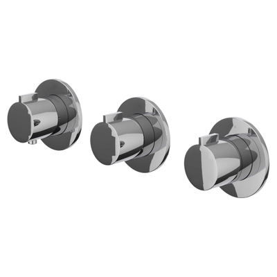 IVY Pact Regendoucheset - inbouw - symmetry - 2 stopkranen - 15cm plafondbuis - 30cm medium hoofddouche - glijstang met uitlaat - 150cm doucheslang - staafmodel handdouche - Chroom