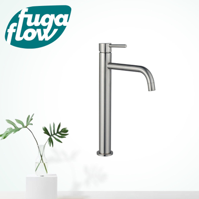 FugaFlow Eccelente Sobrado Badkamer Slim Wastafelkraan - 32.6cm - verhoogd - opbouw - RVS geborsteld PVD
