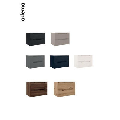 Adema Prime Balance Wastafelonderkast - 60x55x44.9cm - 2 lades - Geintegreerde greep - MDF - mat cotton (beige)