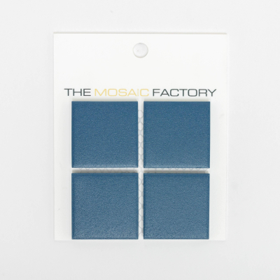SAMPLE The Mosaic Factory London mozaïektegel 4.8x4.8x0.6cm voor vloer binnen en buiten vierkant porselein blauw mat met antislip