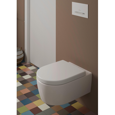 Villeroy & Boch Viconnect bedieningsplaat E300 DF frontbediend 25.3x14.5cm kunststof wit/chroom