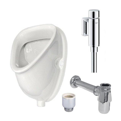 GROHE urinoirset met Sanicare urinoir rondo spoeler