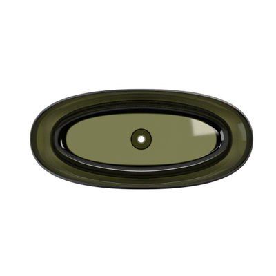 Riho Oval vrijstaand bad - 175x80cm - solid surface - semi transparant - frosted forest