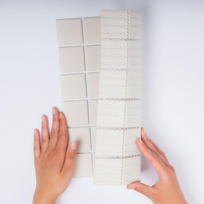 The Mosaic Factory London mozaïektegel - 30.9x30.9cm - wand en vloertegel - Vierkant - Porselein White Mat