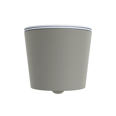 MONDIAZ LAVIE wandclosetpack - 36x53cm - diepspoel - rimless - Smoke (grijs) - softclose - quick-release - toiletzitting - clay (blauw)