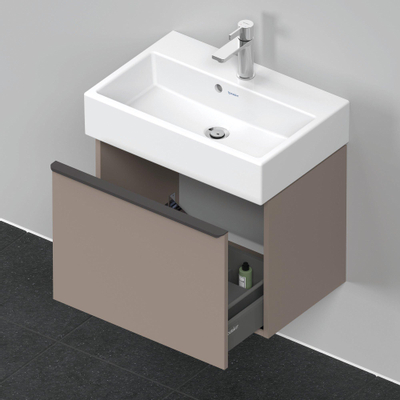 Duravit D-Neo wastafelonderkast 58.4x44x37.2cm 1 lade met softclose Basalt Mat