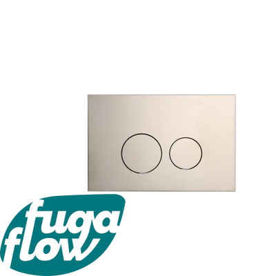 FugaFlow Eccelente Press Bedieningsplaat - bedieningspaneel voor Geberit UP320 inbouwreservoir - dualflush - ronde knoppen - metaal wit mat