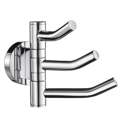 Smedbo Home Handdoekhaak - 12x9cm - 3 haken - chroom