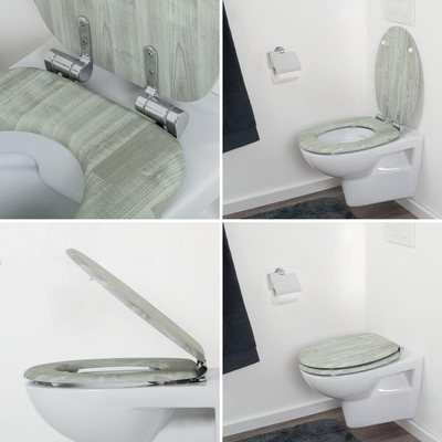 Tiger Titan Toiletbril met deksel MDF Grijs