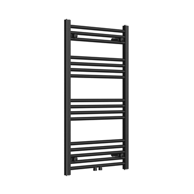 Rosani Classic radiator 60x100cm recht middenaansluiting 424 watt mat zwart OUTLETSTORE