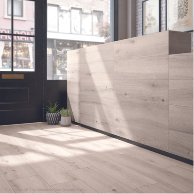 Atlas Concorde Breath wand- en vloertegel - 22.2x89.5cm - 8mm - gerectificeerd - Houtlook - Grijs