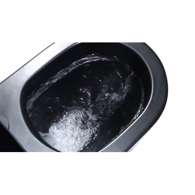 QeramiQ Dely Wandclosetset - 36.3x51.7cm - diepspoel - rimless - slim zitting - mat zwart