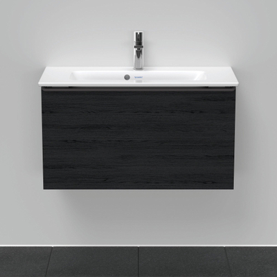 Duravit D-Neo wastafelonderkast 81x44x37.2cm 1 lade Eiken (zwart) Mat