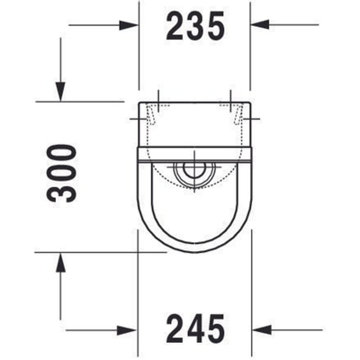 Duravit Starck 3 urinoir met sproeikop met sifon met bevestiging met achterinlaat met vlieg wit