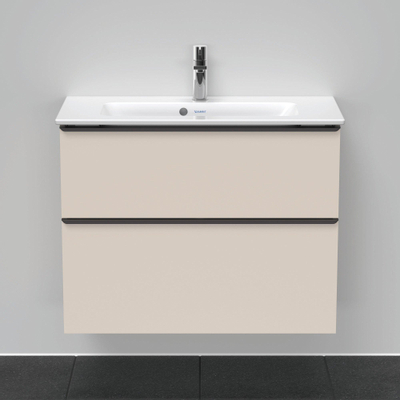 Duravit D-Neo wastafelonderkast 81x62.5x37.2cm 2 lades Taupe Mat