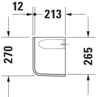 Duravit D Code sifonkap voor fontein 45cm wit