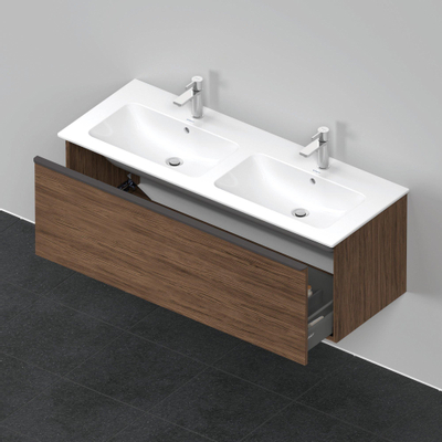 Duravit D-Neo wastafelonderkast 128x44x46.2cm 1 lade Noten (donker) Mat