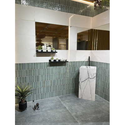 La Platera Cerámica Raku Keramische wandtegel - 35x35cm - 9.2mm - kitkat - Groen