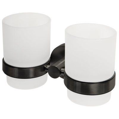 Haceka Kosmos Dubbele Bekerhouder - glas - gunmetal