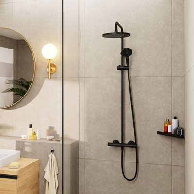 Hansgrohe Vernis 240 1jet Showerpipe met thermostaat Eco mat zwart