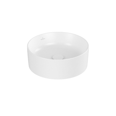 Villeroy & Boch Collaro opzetwastafell rond Ø40cm zonder overloop zonder kraangat ceramic+ stone white